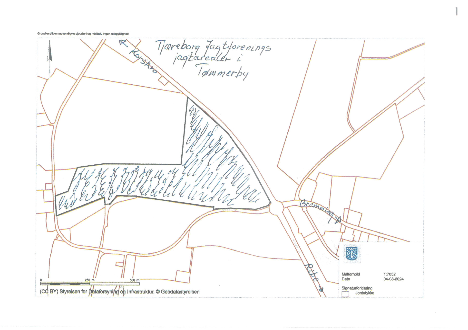 Kort over markjagten i Tømmerby
